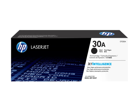 HP 30A Black Original LaserJet Toner Cartridge, ~1,600 pages, CF230A