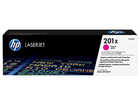 HP 201X High Yield Magenta Original LaserJet Toner Cartridge, ~2,300 pages,