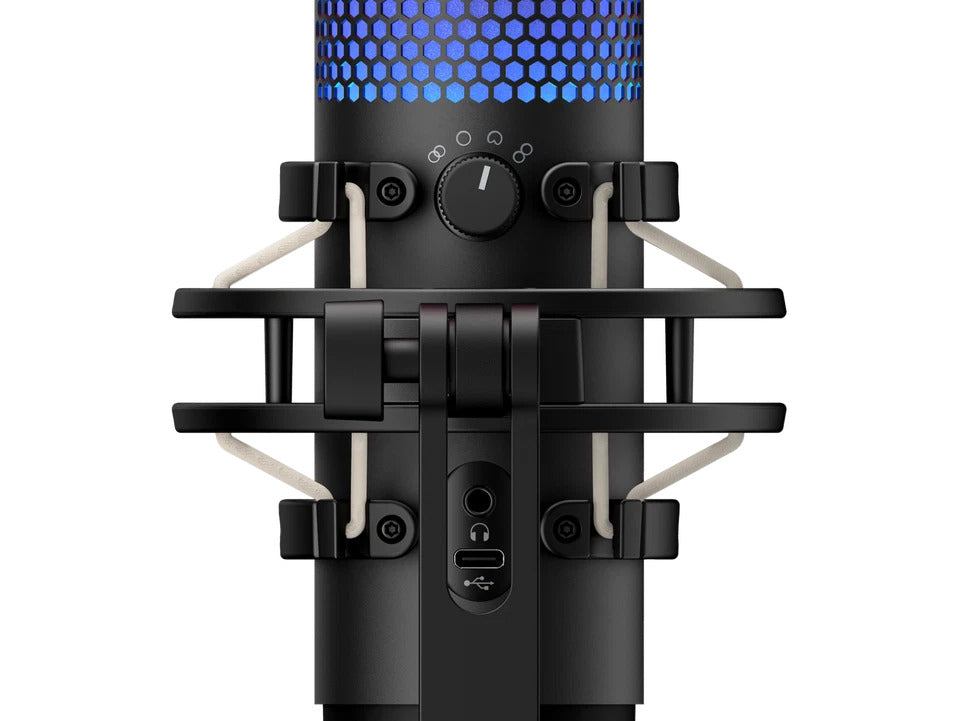 HyperX QuadCast S - USB Microphone (Black-Grey) - RGB Lighting