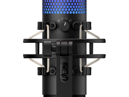 HyperX QuadCast S - USB Microphone (Black-Grey) - RGB Lighting