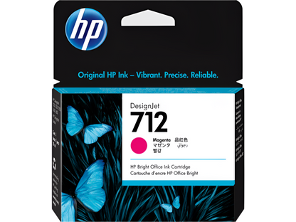 HP 712 29-ml Magenta DesignJet Ink Cartridge, 3ED68A