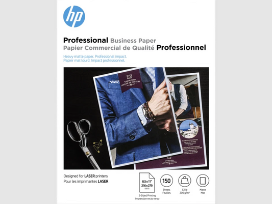HP Professional Business Paper, Matte, 52 lb, 8.5 x 11 in. (216 x 279 mm), 150