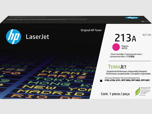 HP 213A Magenta Original LaserJet Toner Cartridge, ~3,000 pages, W2133A
