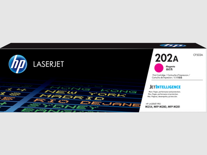 HP 202A Magenta Original LaserJet Toner Cartridge, ~1,300 pages, CF503A