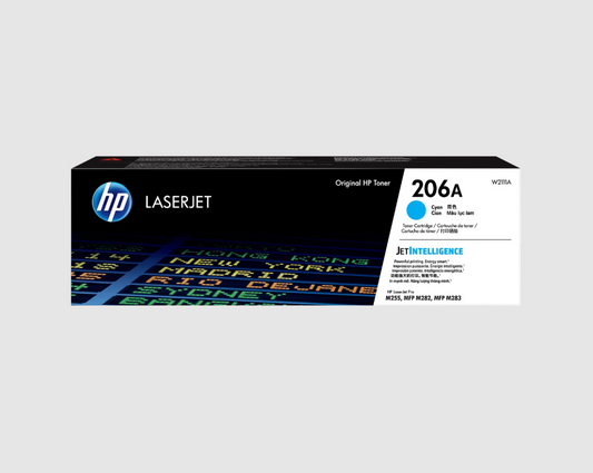 HP 206A Cyan Original LaserJet Toner Cartridge, ~1,250 pages, W2111A