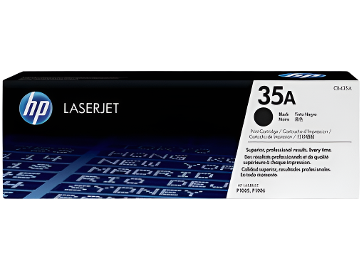 HP 35A Black Original LaserJet Toner Cartridge, ~1,500 pages, CB435A