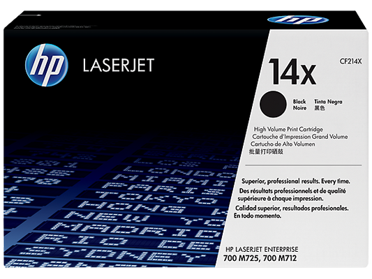HP 14X High Yield Black Original LaserJet Toner Cartridge, ~17,500 pages, CF214X