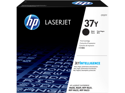 HP 37Y Extra High Yield Black Original LaserJet Toner Cartridge, ~41,000 pages,