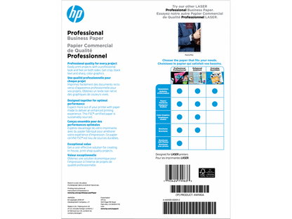 HP Professional Business Paper, Glossy, 52 lb, 8.5 x 11 in. (216 x 279 mm), 150