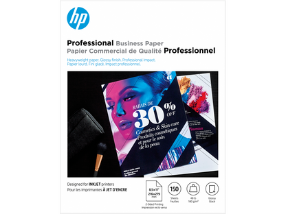 HP Professional Multi-use Glossy FSC Paper 180 gsm-150 sht/Letter/8.5 x 11 in