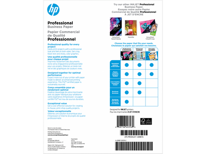HP Professional Multi-use Glossy FSC Paper 180 gsm-150 sht/Letter/8.5 x 11 in