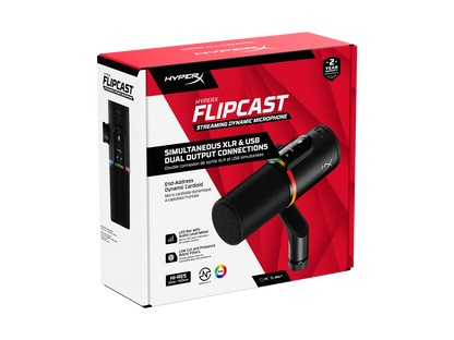 HyperX FlipCast - USB/XLR Dynamic Microphone (Black)