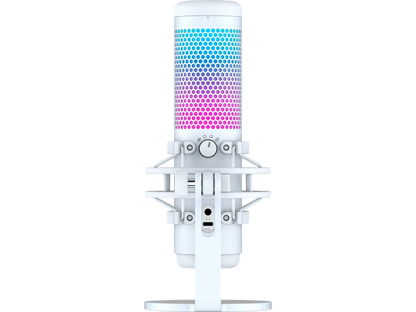 HyperX QuadCast S - USB Microphone (White-Grey) - RGB Lighting