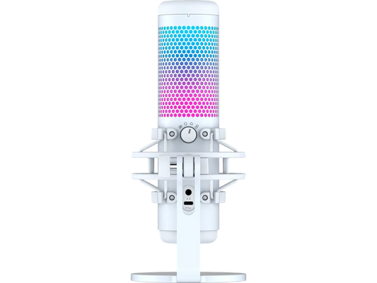 HyperX QuadCast S - USB Microphone (White-Grey) - RGB Lighting