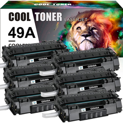 6PK Compatible with LaserJet 1160Le 1320nw 1320tn Q5949A 49A BK Toner Cartridge