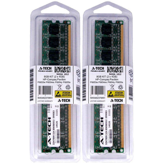 8GB KIT 2 x 4GB HP Compaq Pavilion P6653w P6654es P6654y P6655a Ram Memory