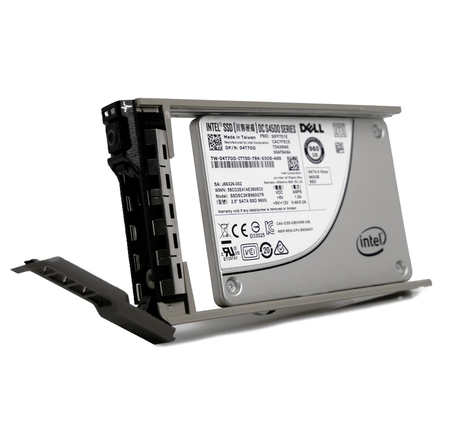 Dell 04T7DD DC S4500 960GB SATA 6Gb/s 2.5" Enterprise SSD w/G13 Tray