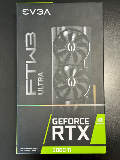 EVGA NVIDIA GeForce RTX 3060 Ti FTW3 ULTRA GAMING 8GB Video Card- 08G-P5-3667-KL