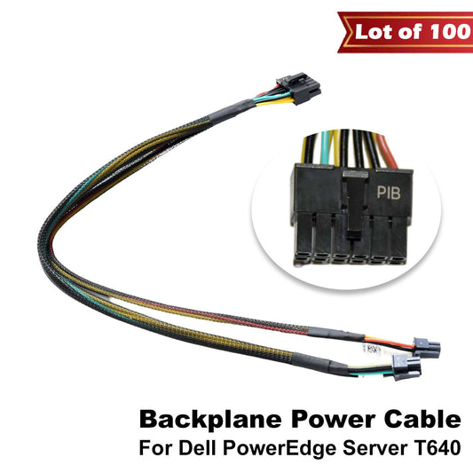 Lot of 100 Dell PowerEdge T620 T630 Server 12-Pin Backplane Power Cable MTYVK