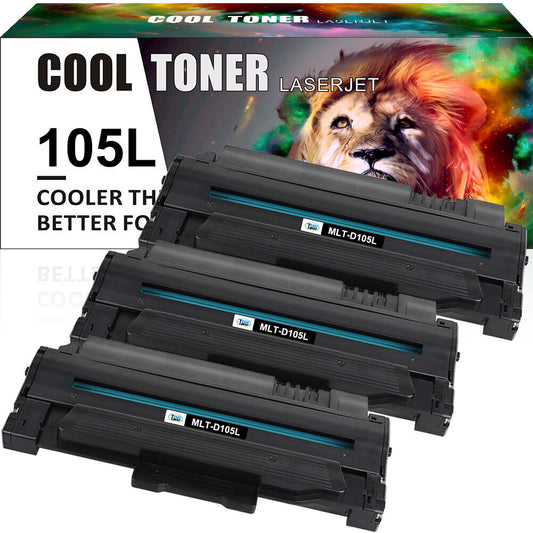 3x MLT-D105L Toner for Samsung ML1915 ML2525 SCX4600 SCX4601 SF650P