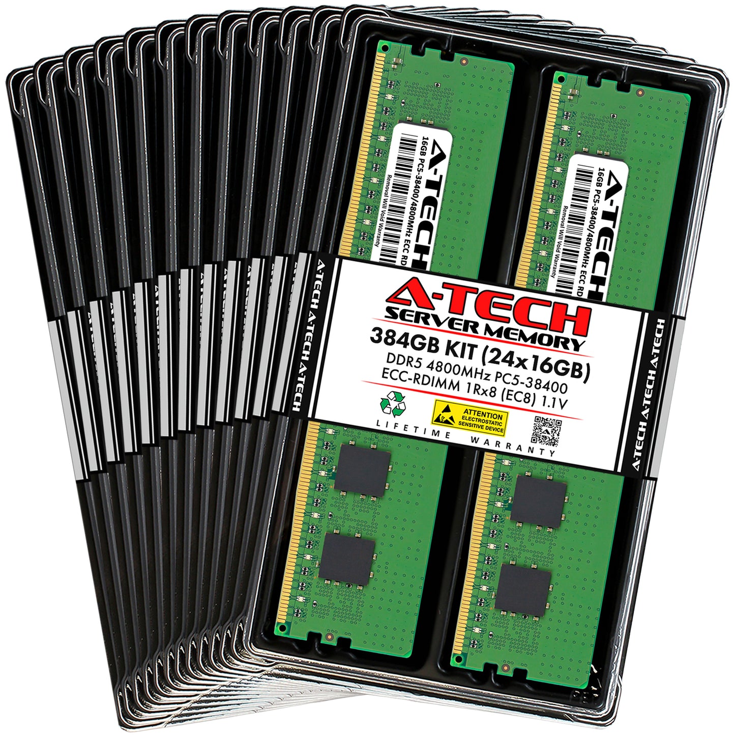 384GB 24x16GB PC5-4800 EC8 RDIMM Supermicro 222FT-HEA-LCC A22GA-NBRT Memory RAM