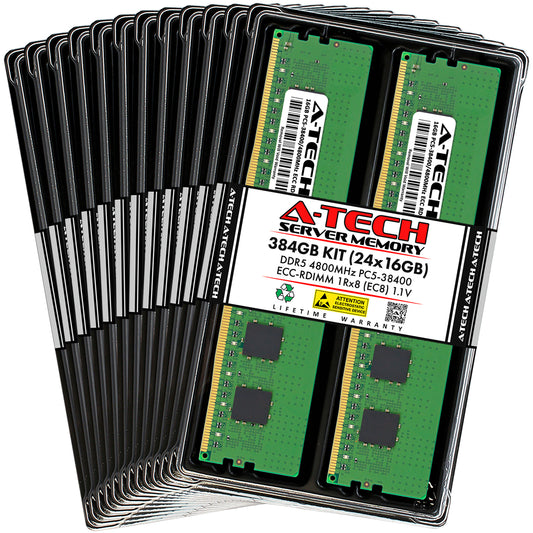 384GB 24x16GB PC5-4800 EC8 RDIMM Supermicro 222FT-HEA-LCC A22GA-NBRT Memory RAM