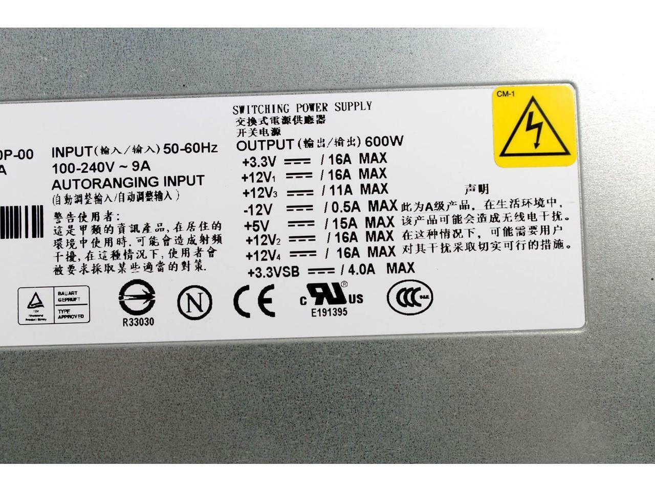 New 0HD443 Dell Poweredge SC1435 600-Watt Switching PSU D600P-00 TDPS-600BBA