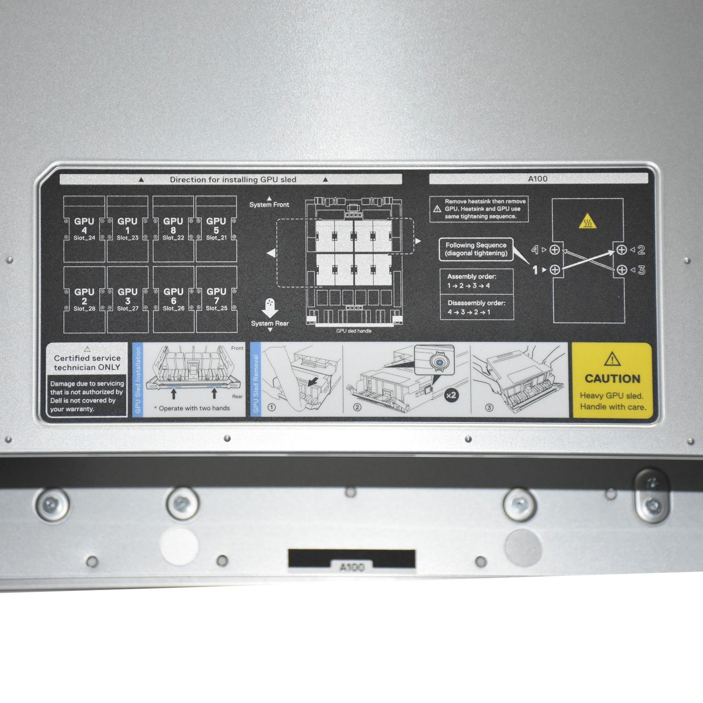 Dell PowerEdge XE9680 A100 SXM Heavy GPU Tray Mech Kit w/ GPU Blank Panels 5YY9F