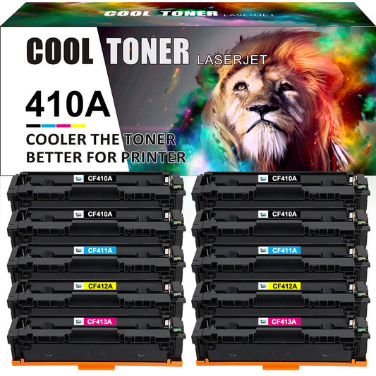 10 Toner Compatible with HP 410A CF410A Color LaserJet Pro M452dw M452dn M477fnw
