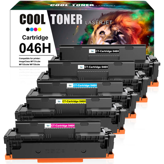 5 Toner Cartridge for Canon 046H ImageCLASS MF735Cdw LBP654Cdw MF731Cdw MF733Cdw