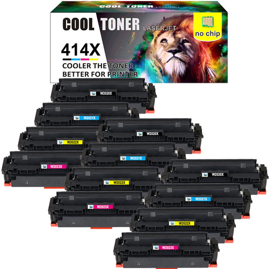 12x W2020X No Chip Toner Compatible with HP 414X LaserJet Pro M454dw M479dw MFP