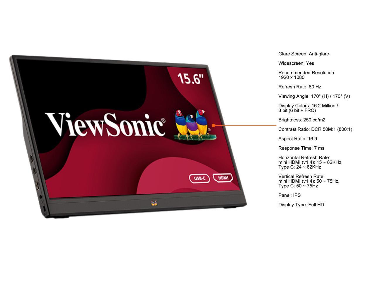 ViewSonic MNTR VIEWSONIC 16 IPS VA1655 R Monitor
