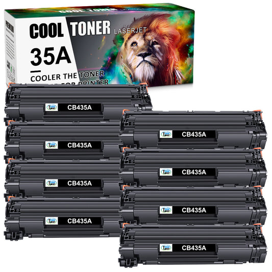 8PK Black CB435A 35A Toner Compatible With HP LaserJet P1005 P1006 P1008 P1009