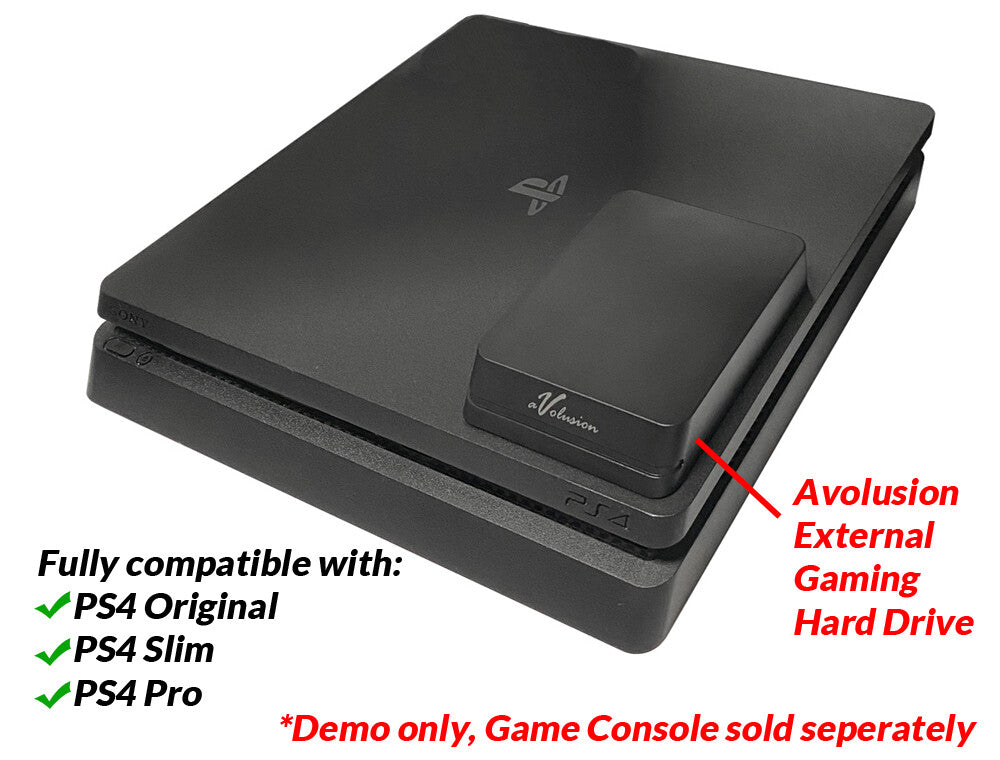 Avolusion Mini HDDGear Pro 1TB USB 3.0 External Hard Drive (PS4 Pre-Formatted)