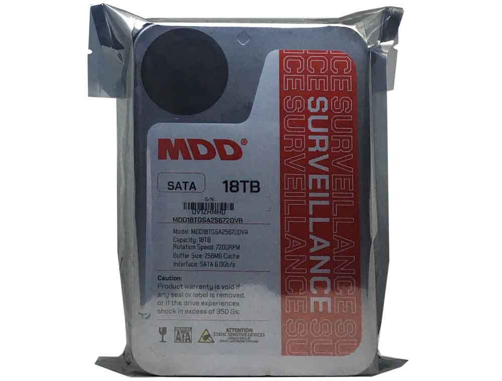 MDD 18TB 7200RPM 256MB Cache SATA 6.0Gb/s 3.5" Internal Surveillance Hard Drive