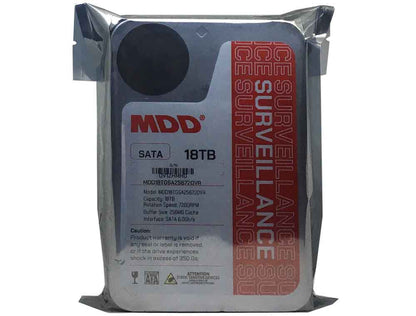 MDD 18TB 7200RPM 256MB Cache SATA 6.0Gb/s 3.5" Internal Surveillance Hard Drive