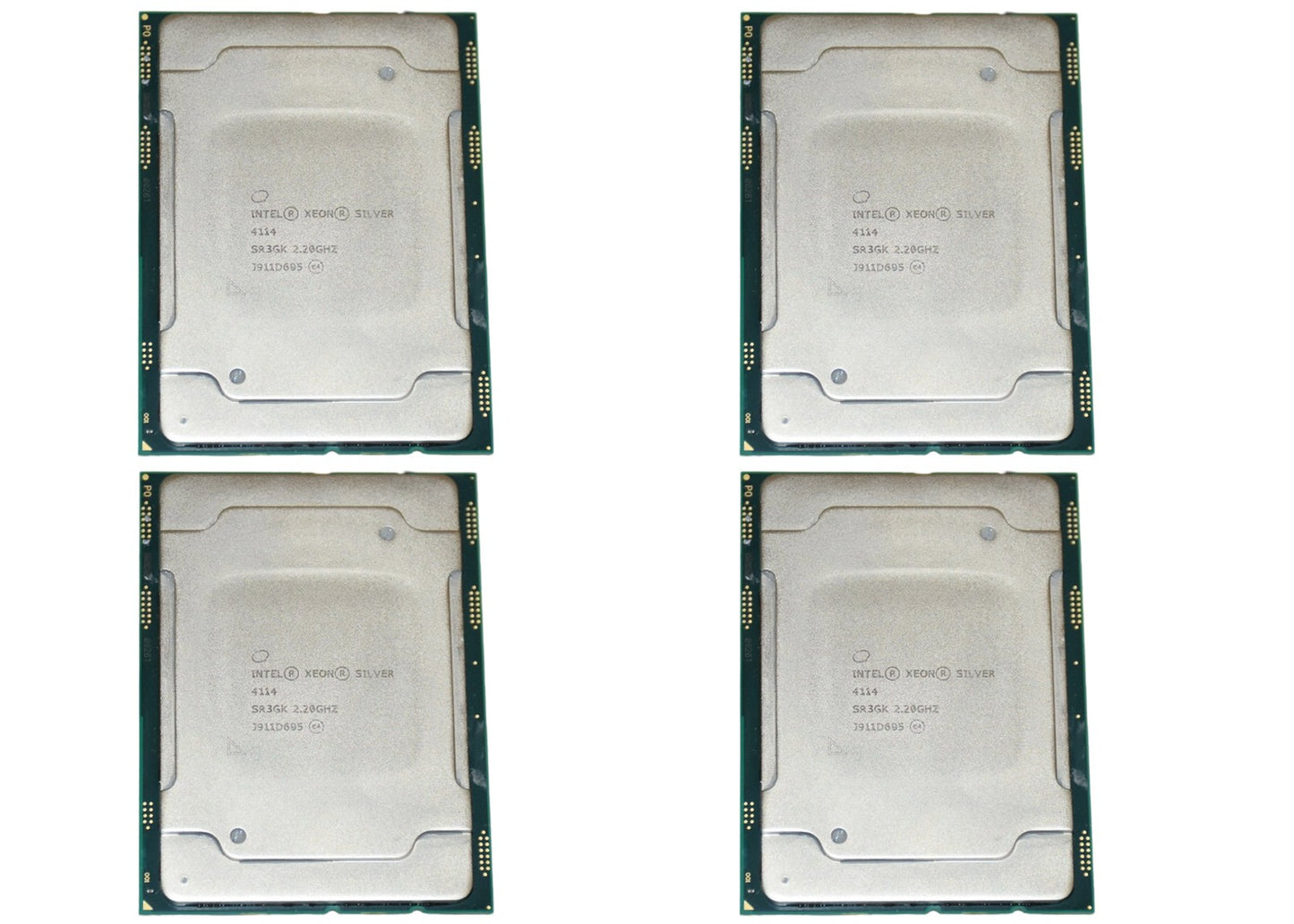 Lot of 4 Intel Xeon Silver 4114 2.20GHz 10-Core LGA3647 CPU Processor SR3GK