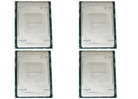 Lot of 4 Intel Xeon Silver 4114 2.20GHz 10-Core LGA3647 CPU Processor SR3GK