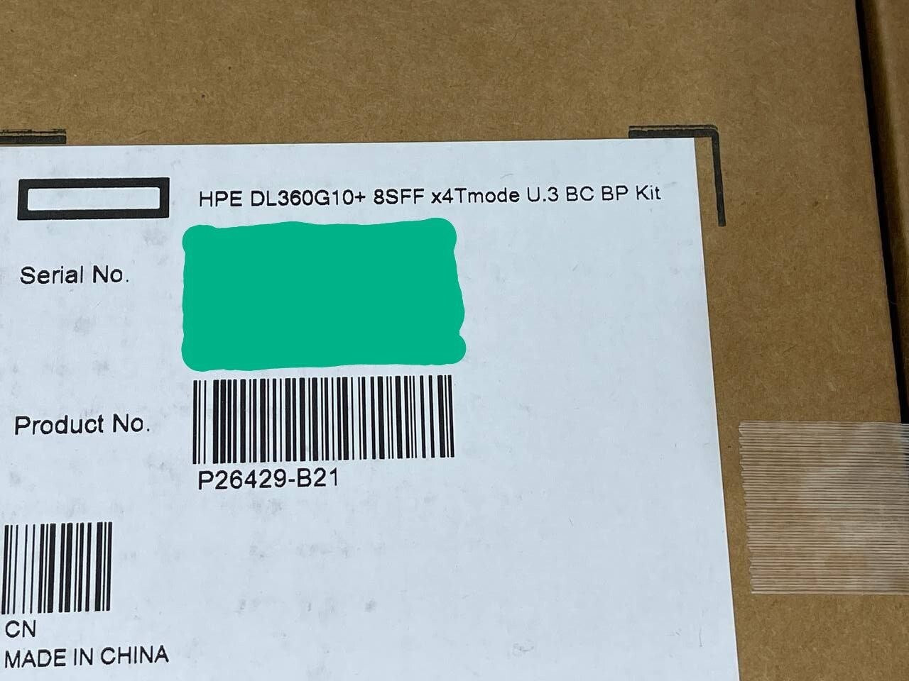 HPE ProLiant DL360 DL365 Gen10+Plus 8SFF x4 Tri-Mode 24G U.3 BC Backplane Kit