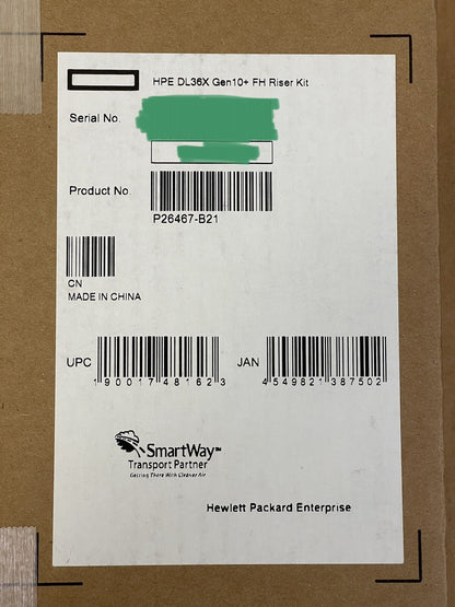 HPE ProLiant DL360 DL365 DL36X Gen10 Plus FH Full Height Riser Kit PCI-e 4.0 x16