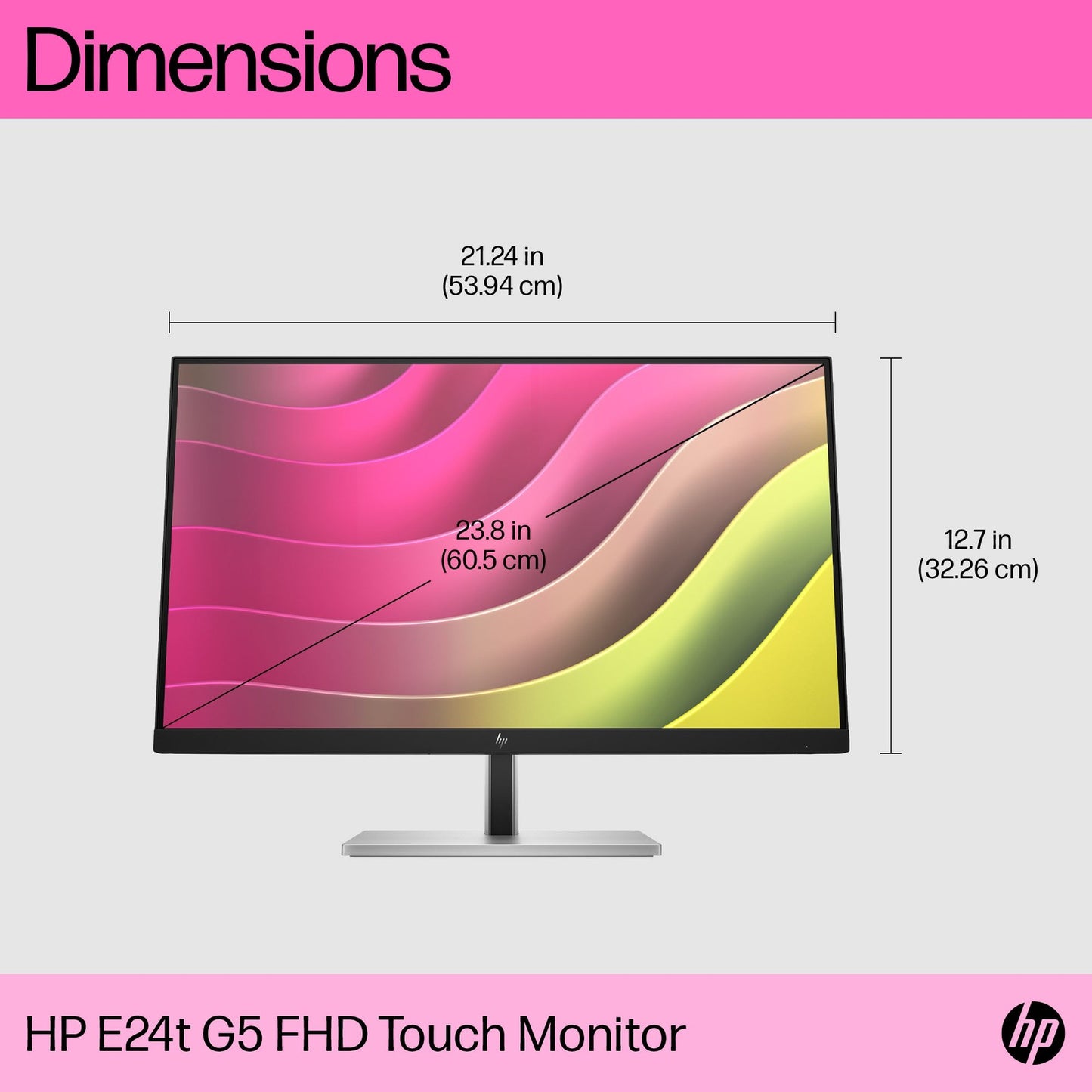 HP E24t G5 FHD Touch Monitor 23.8" FHD (1920 x 1080) 50-75 Hz
