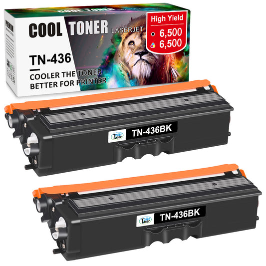 2-Pack TN436 Toner Cartridge Compatible for Brother TN433 HL-L8360CDW L8360CDWT