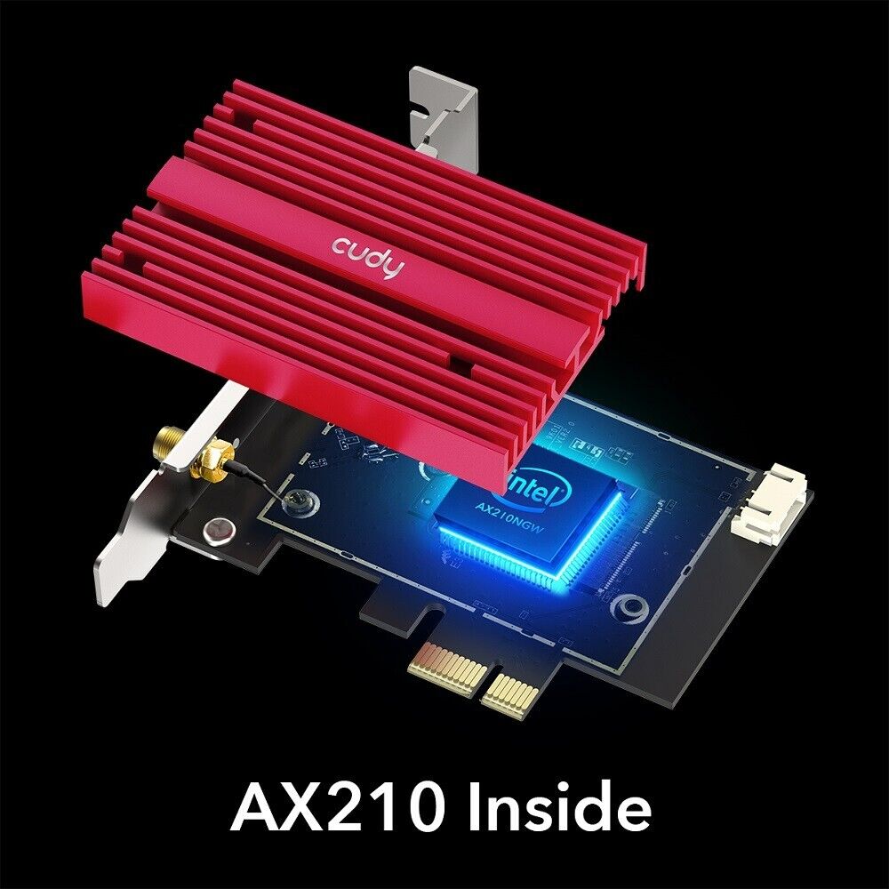 Cudy WE3000S | AX5400 Wireless Tri-Band WiFi 6/6E Bluetooth 5.2 PCI Express Card