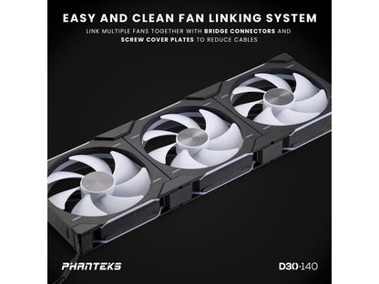 Phanteks CASE FAN PHANTEKS PH-F140D30_DRGB_PWM_BK01_3P R