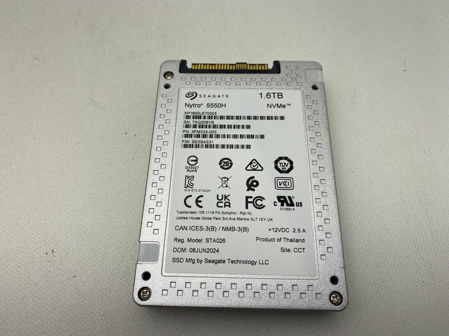New 1.6TB Seagate Nytro 5550H PCI-E Gen4 4 Nvme 2.5" SSD XP1600LE70005