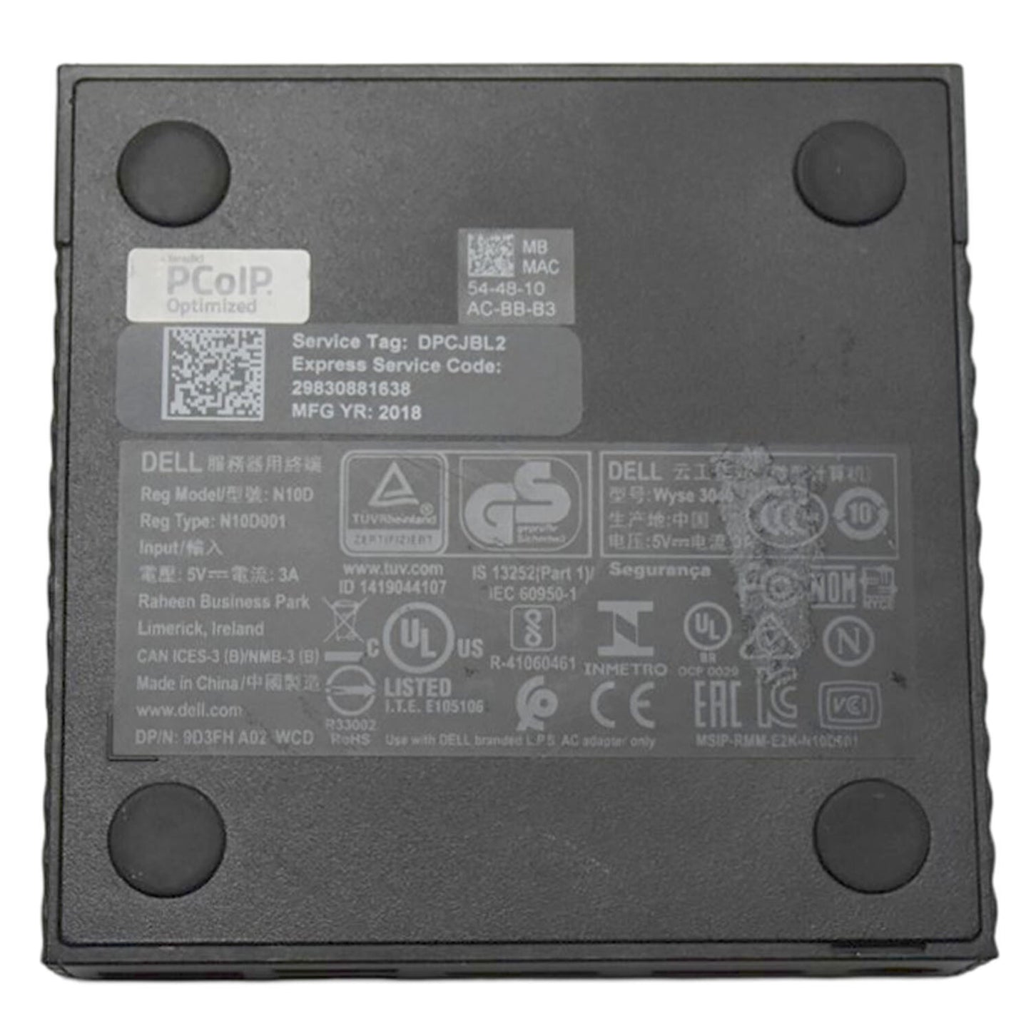 Dell Wyse 3040 Thin Client N10D THINOS 8.5 2GB RAM 8GB SSD Keyboard Mouse 9D3FH