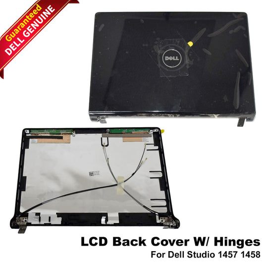 Lot of 4 Dell Studio 1457 1458 Top LCD Back Cover W/ Hinges Black 7M3DT H5MWP