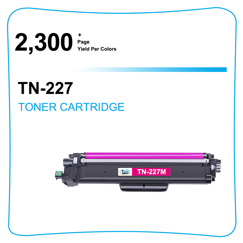 4 TN227 Magenta Toner Compatible With Brother HL-L3210CW L3270CDW MFC-L3770CDW