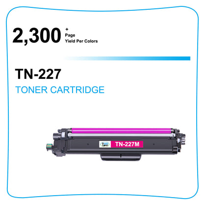 4 TN227 Magenta Toner Compatible With Brother HL-L3210CW L3270CDW MFC-L3770CDW