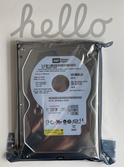 NEW!!! WD1600AVJB WESTERN DIGITAL 160GB 7200RPM 3.5 INTERNAL IDE ATA HARD DRIVE
